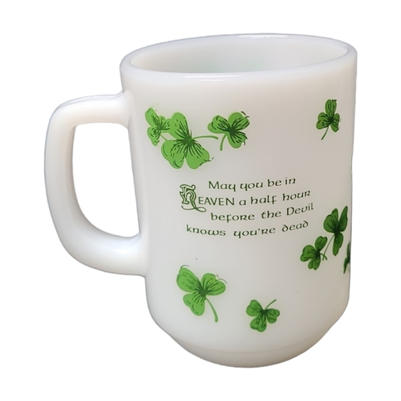 Vintage 70's Anchor Hocking Fire-King Milk Glass Mug - Picture 2 of 8